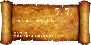 Terhes Teobalda névjegykártya